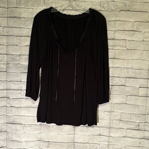 Black 3/4 Sleeve top women